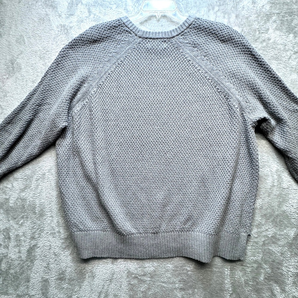 Old Navy Womens 2X Gray Textured Chunky Knit Raglan Crew Neck Sweater Pullover - Picture 7 of 10